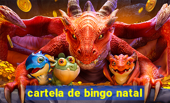 cartela de bingo natal